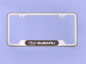 2011 Subaru Tribeca Polished Stainless Steel License Plate  SOA342L127